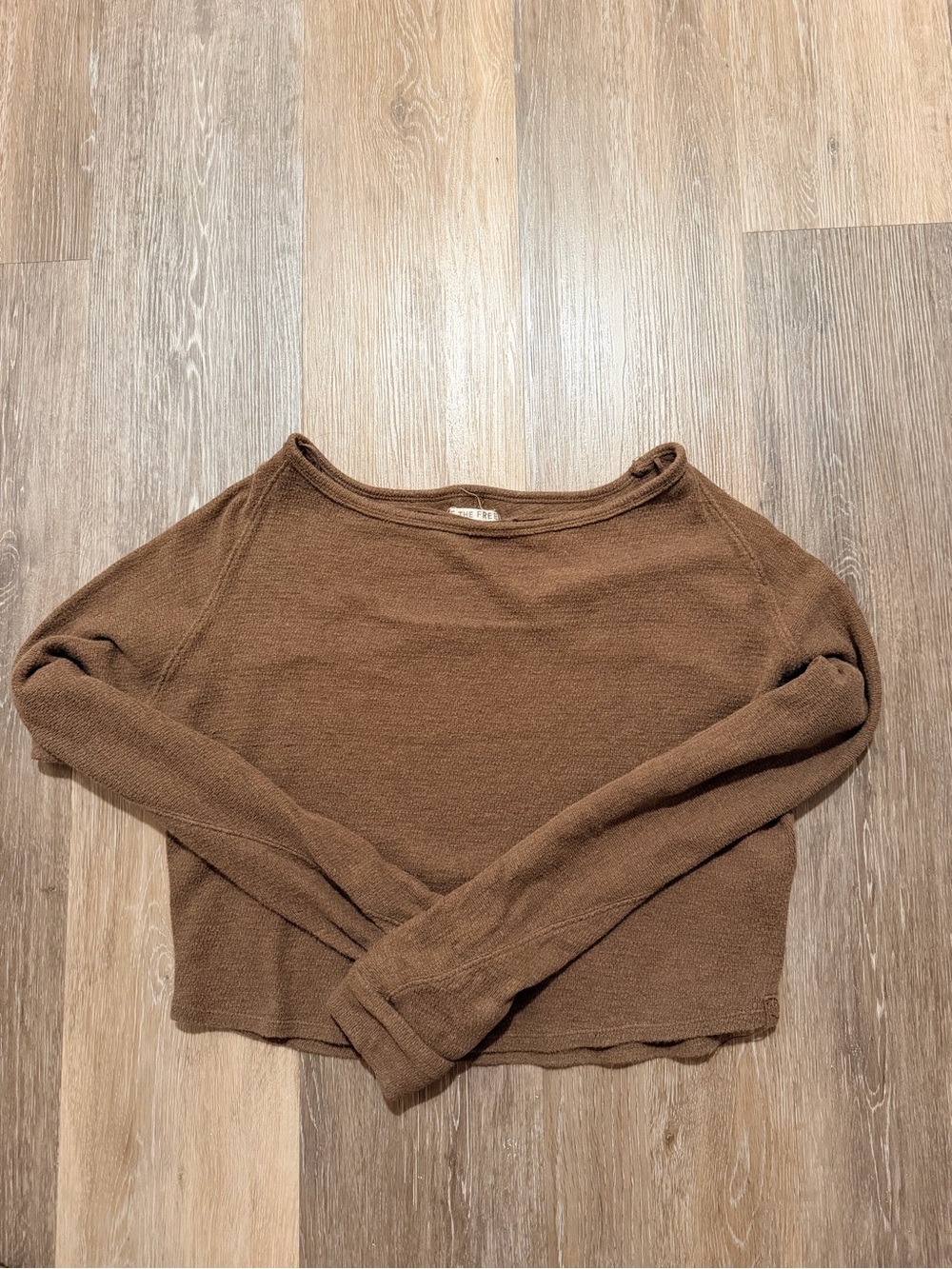 Free people We the Free off the shoulder long sleeve top brown